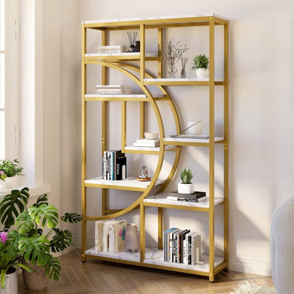 Freestanding Bookshelf, 68.9" Etagere Bookcase with 9 Open Shelves