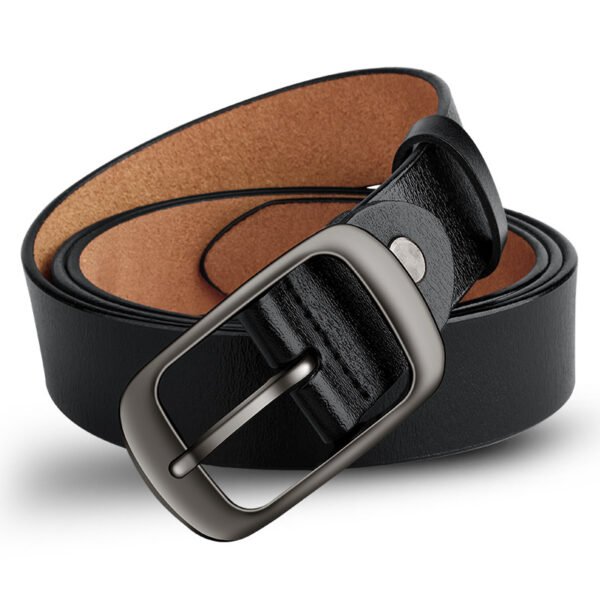 Men's Simple Pin Buckle Wear-resistant Cowhide Belt