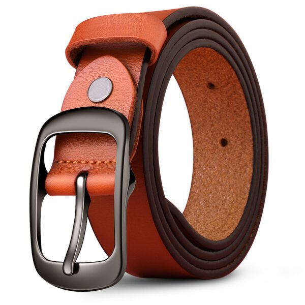 Men's Simple Pin Buckle Wear-resistant Cowhide Belt