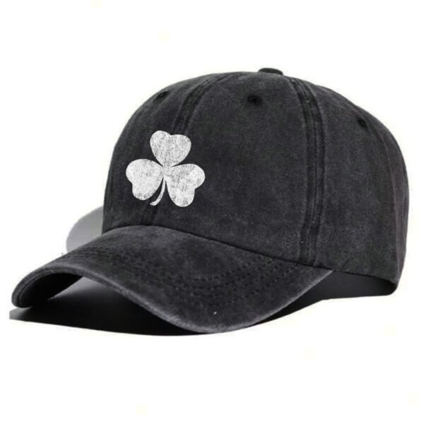 St. Patrick's Day Lucky You Shamrock Washed Cotton Sun Hat Vintage Outdoor Casual Cap