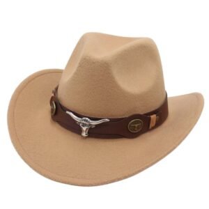 Western Ethnic Cowboy Head Felt Hat